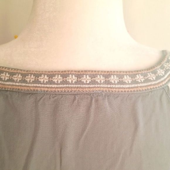 BOHO chic vintage look EMBROIDERED sleeveless top, size Medium - Picture 5 of 16